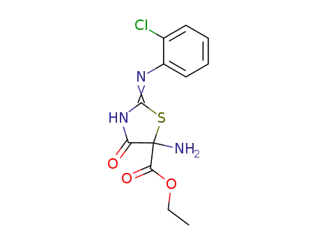5-Amino-2-[(Z)-2-chloro-phenylimino]-4-oxo-thiazolidine-5-carboxylic acid ethyl ester