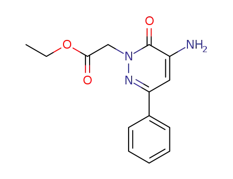 (5-amino-6-oxo-3-phenyl-6<i>H</i>-pyridazin-1-yl)-acetic acid ethyl ester