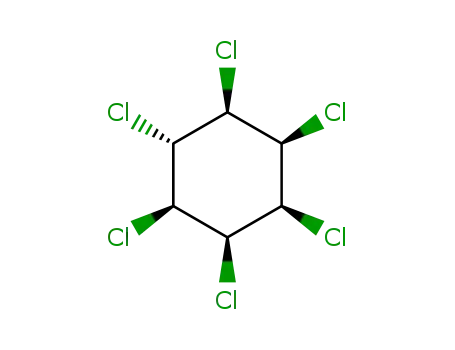 Molecular Structure of 6108-13-0 ((1R,2R,3r,4S,5S,6s)-1,2,3,4,5,6-hexachlorocyclohexane)