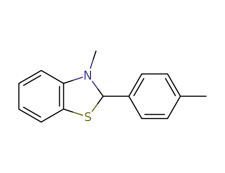 Molecular Structure of 56864-77-8 (Benzothiazole, 2,3-dihydro-3-methyl-2-(4-methylphenyl)-)