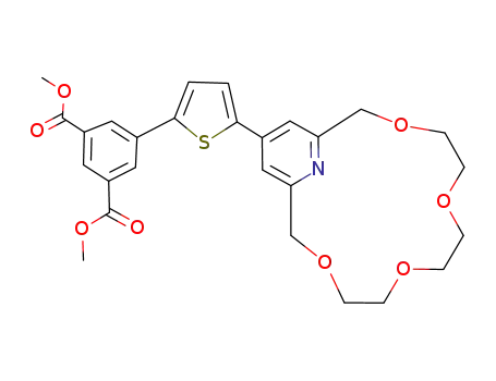 dimethyl 5-{5-[3,6,9,12-tetraoxa-18-azabicyclo[12.3.1]octadeca-1<sup>(18)</sup>,14,16-trien-16-yl]-2-thienyl}isophthalate