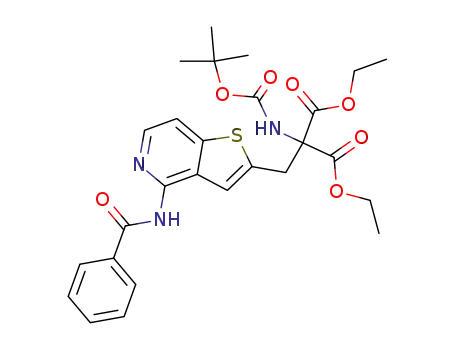 2-(4-benzoylamino-thieno[3,2-<i>c</i>]pyridin-2-ylmethyl)-2-<i>tert</i>-butoxycarbonylamino-malonic acid diethyl ester