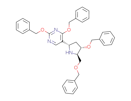 2,4-Bis-benzyloxy-5-((2S,4S,5R)-4-benzyloxy-5-benzyloxymethyl-pyrrolidin-2-yl)-pyrimidine