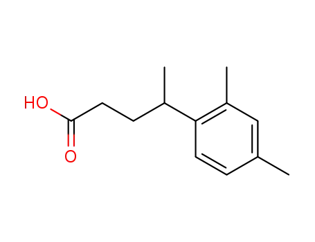 Molecular Structure of 28591-10-8 (4-(2,4-dimethyl-phenyl)-valeric acid)