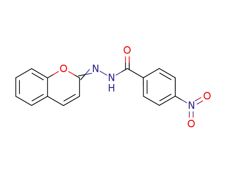 Molecular Structure of 231290-32-7 (4-Nitro-benzoic acid chromen-(2E)-ylidene-hydrazide)