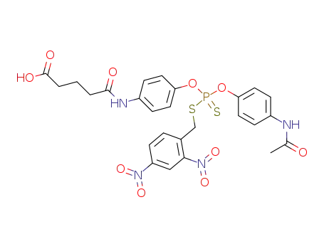 4-{4-[(4-acetylamino-phenoxy)-(2,4-dinitro-benzylsulfanyl)-thiophosphoryloxy]-phenylcarbamoyl}-butyric acid