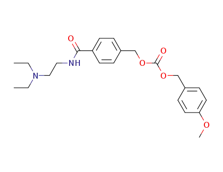 Molecular Structure of 267649-36-5 (4'-[[N-2-(diethylamino)ethyl]carbamoyl]phenylmethyl 4-methoxyphenylmethyl carbonate)