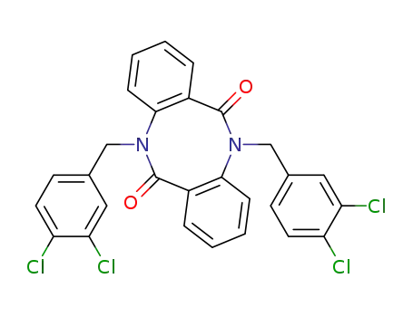 Molecular Structure of 92560-62-8 (5,11-Bis(3',4'-dichlorobenzyl)dibenzo<b,f><1,5>diazocine-6,12(5H,11H)-dione)