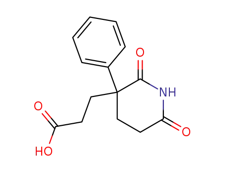 Molecular Structure of 2897-82-7 (2,6-dioxo-3-phenyl-3-piperidinepropanoic acid)