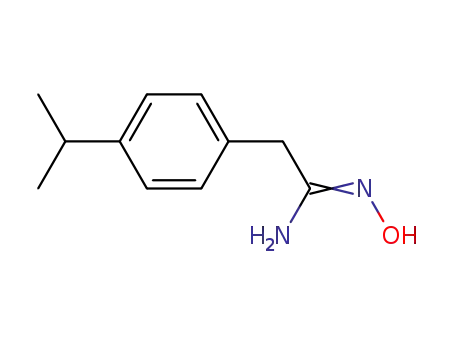 Molecular Structure of 885952-73-8 (N-HYDROXY-2-(4-ISOPROPYL-PHENYL)-ACETAMIDINE)