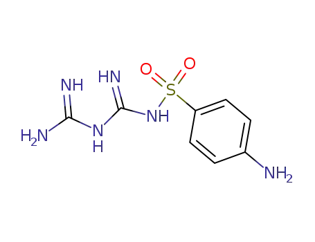Molecular Structure of 6138-00-7 (Benzenesulfonamide,
4-amino-N-[[(aminoiminomethyl)amino]iminomethyl]-)