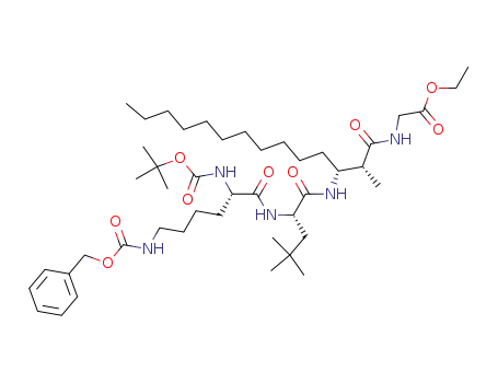 N6-benzyloxycarbonyl-N2-tert-butoxycarbonyl-lysyl-γ-methyl-leucyl-[(2R,3R)-2-methyl-3-undecyl-β-alanyl]-glycine ethyl ester