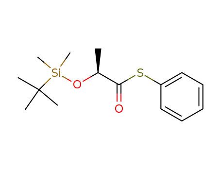 Propanethioic acid, 2-[[(1,1-dimethylethyl)dimethylsilyl]oxy]-, S-phenyl
ester, (S)-