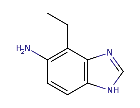 Molecular Structure of 177843-32-2 (1H-Benzimidazol-5-amine,4-ethyl-(9CI))