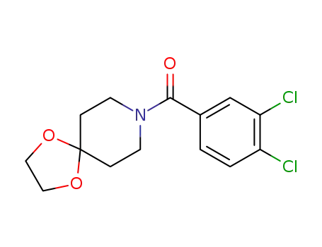 Molecular Structure of 190012-47-6 (1,4-Dioxa-8-azaspiro[4.5]decane, 8-(3,4-dichlorobenzoyl)-)