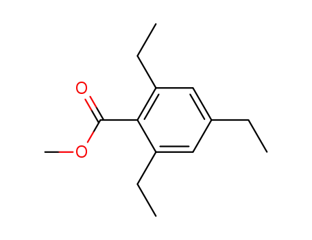 Molecular Structure of 795279-85-5 (Benzoic acid, 2,4,6-triethyl-, Me ester (4CI))