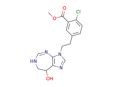2-chloro-5-[2-(8-hydroxy-7,8-dihydro-6<i>H</i>-imidazo[4,5-<i>d</i>][1,3]diazepin-3-yl)-ethyl]-benzoic acid methyl ester