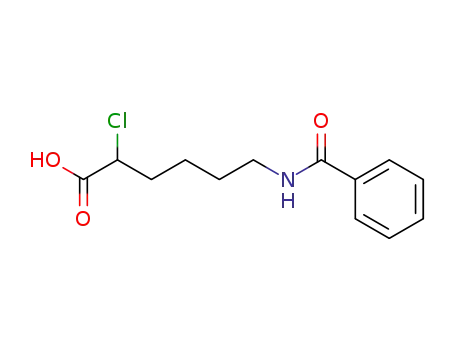 Molecular Structure of 5107-15-3 (6-(benzoylamino)-2-chlorohexanoic acid)