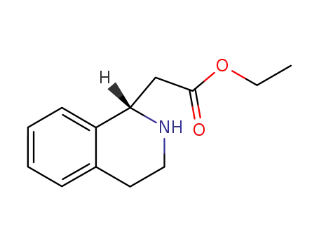 Molecular Structure of 288839-72-5 (1-Isoquinolineacetic  acid,1,2,3,4-tetrahydro-,ethyl  ester,(1S)-)