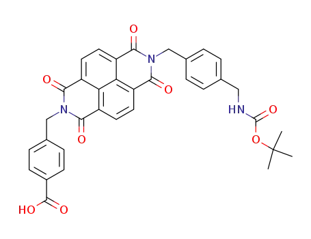 Molecular Structure of 345293-86-9 (N-[(p-carboxyphenyl)methyl]-N'-[(p-(N-t-BOC-aminomethyl)phenyl)methyl]-1,4,5,8-naphthalenetetracarboxylic diimide)