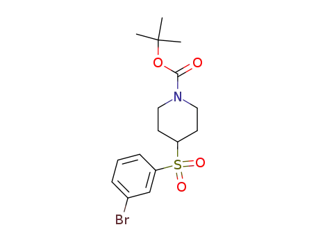 Molecular Structure of 887591-23-3 (4-(3-bromo-benzenesulfonyl)-piperidine-1-carboxylic acid tert-butyl ester)
