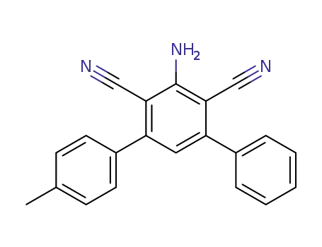 Molecular Structure of 77198-51-7 ([1,1':3',1''-Terphenyl]-4',6'-dicarbonitrile, 5'-amino-4-methyl-)