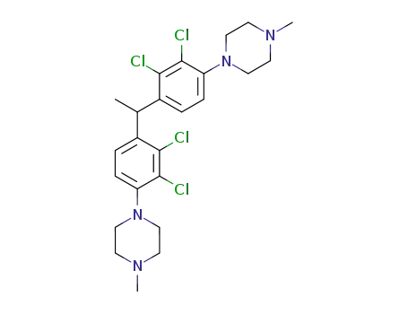 Molecular Structure of 519138-47-7 (1,1'-[Ethylidenebis(2,3-dichloro-4,1-phenylene)]bis[4-Methyl-piperazine)
