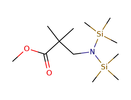 Molecular Structure of 94143-84-7 (Propanoic acid, 3-[bis(trimethylsilyl)amino]-2,2-dimethyl-, methyl ester)