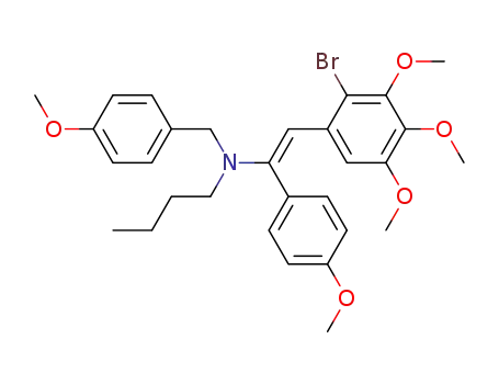 [(E)-2-(2-Bromo-3,4,5-trimethoxy-phenyl)-1-(4-methoxy-phenyl)-vinyl]-butyl-(4-methoxy-benzyl)-amine