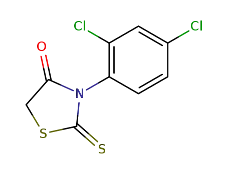 Molecular Structure of 90272-25-6 (3-(2,4-dichloro-phenyl)-2-thioxo-thiazolidin-4-one)