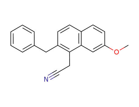 2-benzyl-7-methoxy-1-naphthylacetonitrile