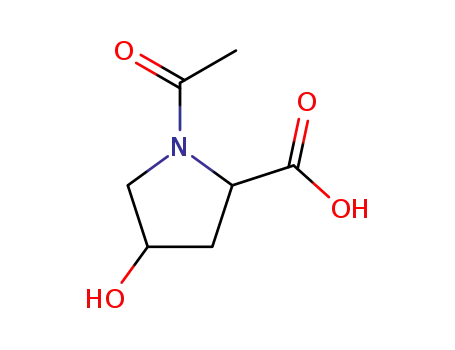 Molecular Structure of 869721-94-8 (1-ACETYL-4-HYDROXY-PYRROLIDINE-2-CARBOXYLIC ACID)