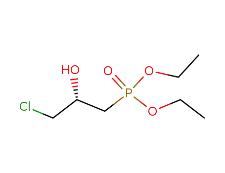 Molecular Structure of 379217-77-3 (Phosphonic acid, [(2R)-3-chloro-2-hydroxypropyl]-, diethyl ester)
