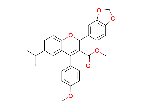 2-benzo[1,3]dioxol-5-yl-6-isopropyl-4-(4-methoxy-phenyl)-2<i>H</i>-chromene-3-carboxylic acid methyl ester