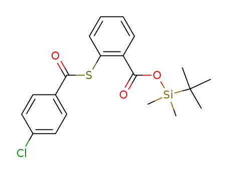 Molecular Structure of 405271-44-5 (Benzoic acid, 2-[(4-chlorobenzoyl)thio]-, (1,1-dimethylethyl)dimethylsilyl
ester)