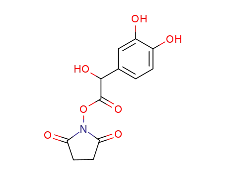 Molecular Structure of 335591-55-4 (3,4-dihydroxymandelic acid N-succinimidyl ester)