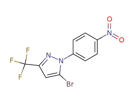 Molecular Structure of 245748-62-3 (5-Bromo-1-(4-nitrophenyl)-3-(trifluoromethyl)-1h-pyrazole)