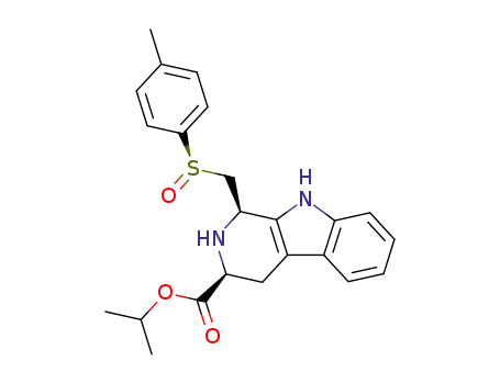 1H-Pyrido[3,4-b]indole-3-carboxylic acid,
2,3,4,9-tetrahydro-1-[[(R)-(4-methylphenyl)sulfinyl]methyl]-, 1-methylethyl
ester, (1R,3S)-