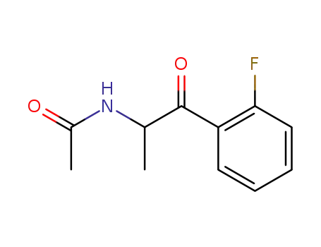 Molecular Structure of 211242-46-5 (2-N-acetylamino-1-(2-fluorophenyl)-1-propanone)