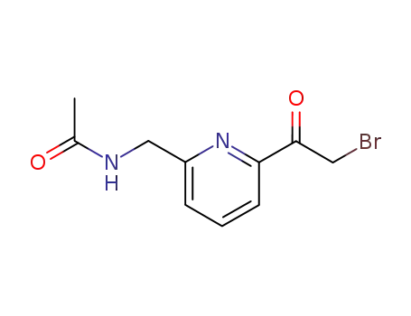 Molecular Structure of 135450-33-8 (Acetamide, N-[[6-(bromoacetyl)-2-pyridinyl]methyl]-)