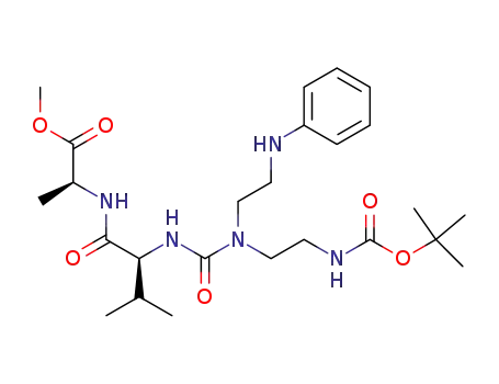 (S)-2-{(S)-2-[3-(2-tert-Butoxycarbonylamino-ethyl)-3-(2-phenylamino-ethyl)-ureido]-3-methyl-butyrylamino}-propionic acid methyl ester