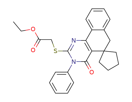 ethyl [(4-oxo-3-phenyl-4,6-dihydro-3H-spiro[benzo[h]quinazoline-5,1'-cyclopentan]-2-yl)thio]acetate