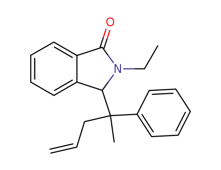 Molecular Structure of 413603-48-2 (2-ethyl-3-(1-methyl-1-phenyl-but-3-enyl)-2,3-dihydro-isoindol-1-one)