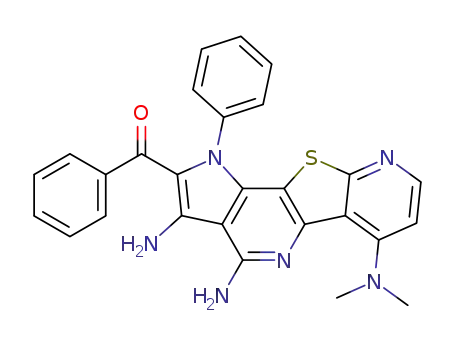 3,4-diamino-2-benzoyl-6-dimethylamino-1-phenylpyrrolo[3,2-c]dipyrido[b,d]thiophene