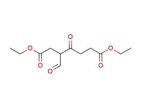 Molecular Structure of 63045-82-9 (Heptanedioic acid, 3-formyl-4-oxo-, diethyl ester)