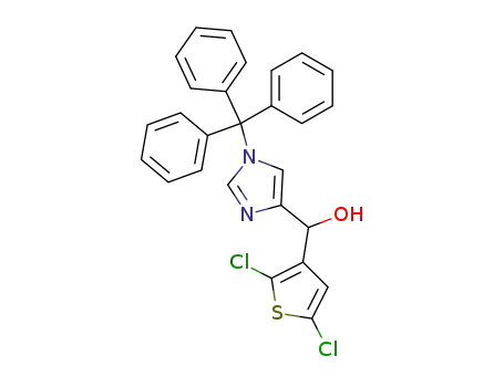 Molecular Structure of 334918-23-9 ((2,5-dichloro-thiophen-3-yl)-(1-trityl-1<i>H</i>-imidazol-4-yl)-methanol)