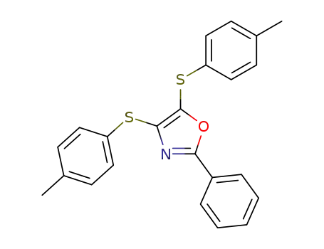 2-phenyl-4,5-bis-<i>p</i>-tolylsulfanyl-oxazole