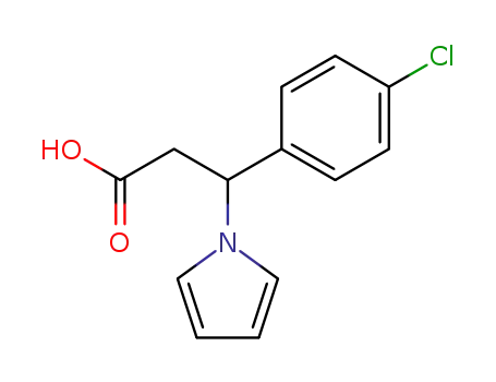 Molecular Structure of 404869-77-8 (3-(4-Chlorophenyl)-3-(1H-pyrrol-1-yl)propanoic acid)