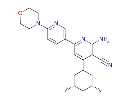 6-Amino-4-((3S,5R)-3,5-dimethyl-cyclohexyl)-6'-morpholin-4-yl-[2,3']bipyridinyl-5-carbonitrile