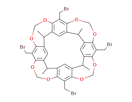 Molecular Structure of 887129-89-7 (7,11,15,28-tetrakis(bromomethyl)-1,21,23,25-tetramethyl-2,20:3,19-dimetheno-1H,21H,23H,25H-bis<1,3>dioxocino<5,4-i:5',4'-i'>benzo<1,2-d:5,4-d'>bis<1,3>benzodioxocin)